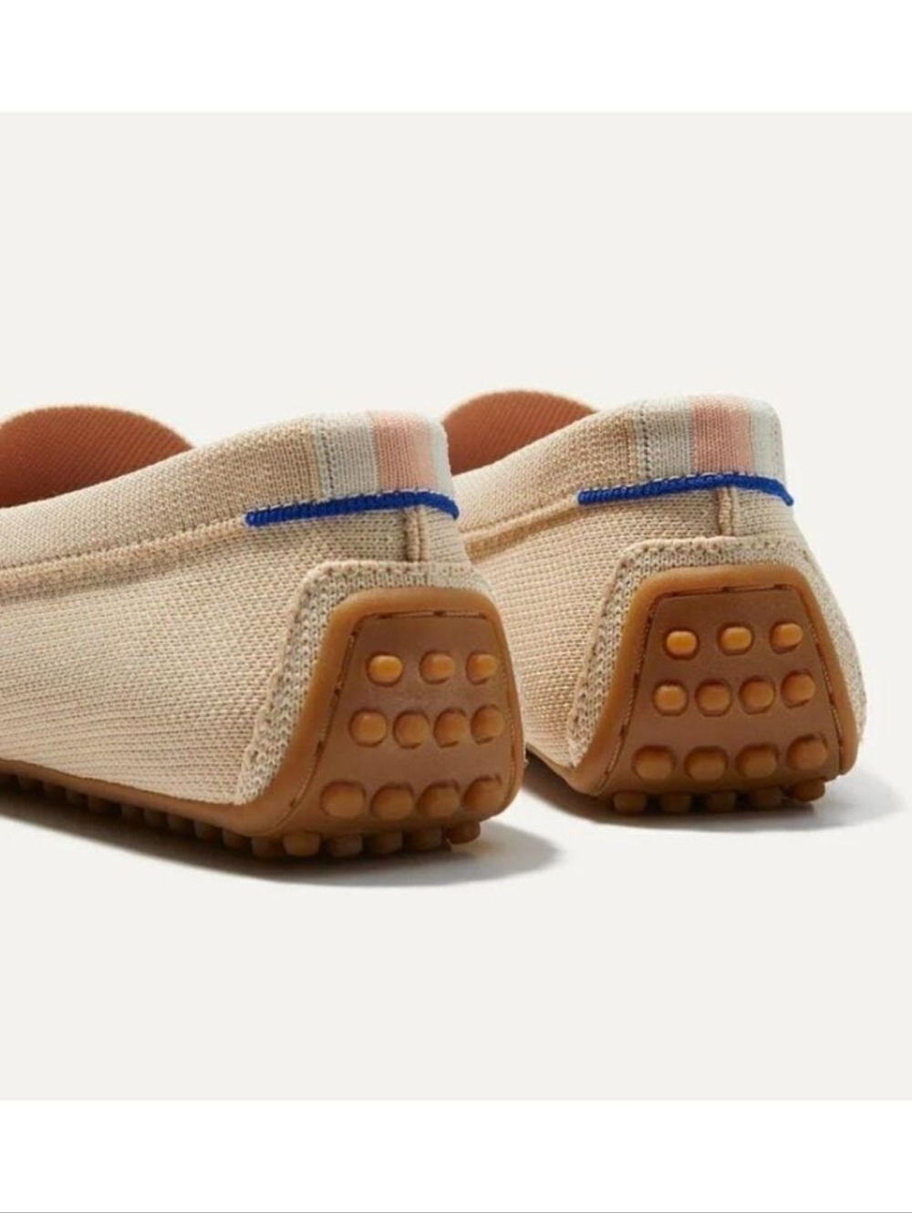 Rothys The Driving Loafers Womens Size 9.5 Cream Knit Flats Moccasin - Picture 5 of 11